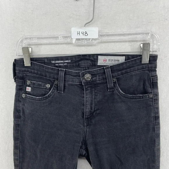 Adriano Goldschmied Jeans Women's Sz 28 Black Legging Super Skinny Ankle Stretch - Picture 10 of 10